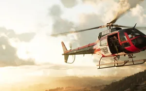 Helicopter over Mount Kalaga National Park